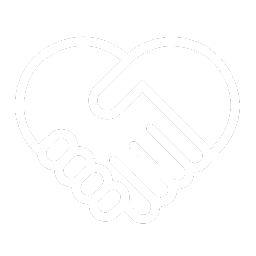 Handshake heart symbol